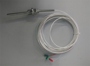 昆仑中大品牌引线式PT100螺纹铠装热电阻温度传感器